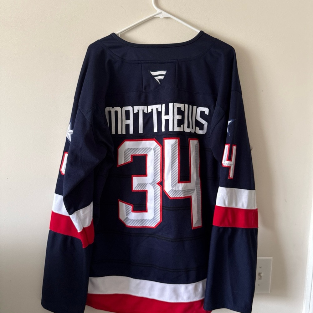 Men’s Fanatics Auston Matthews #34 Team USA 4 Nations Faceoff Jersey Sz 52 RARE - Picture 7 of 7